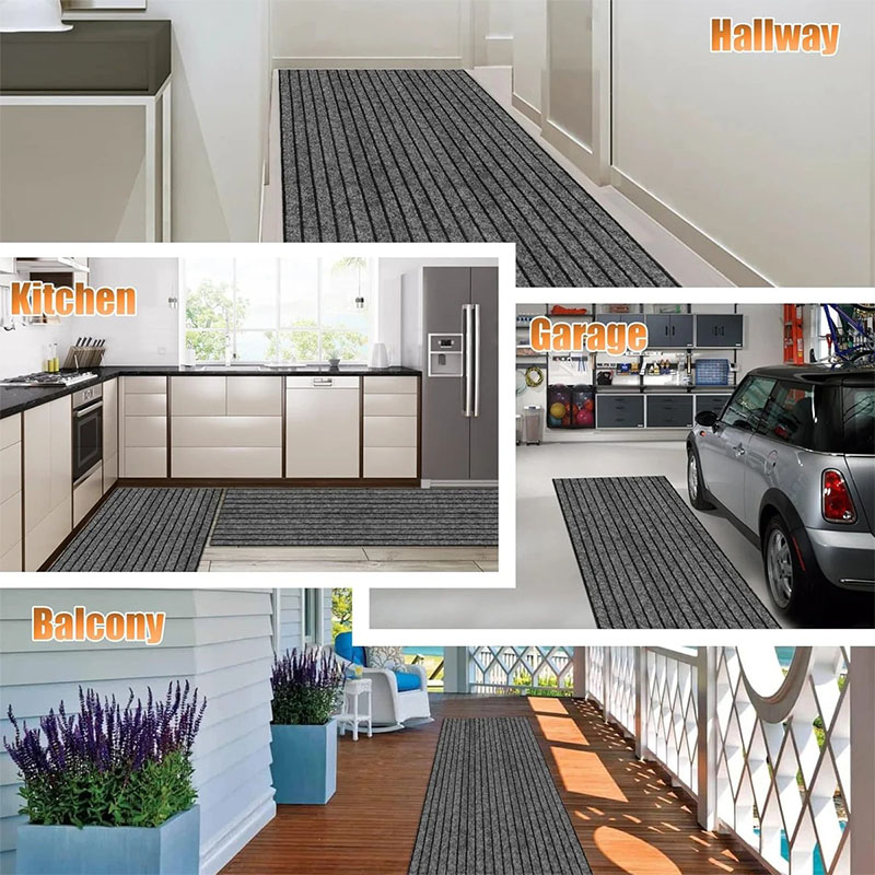 Commercial Kitchen Floor - Solid Color Striped Carpet Kitchen Door