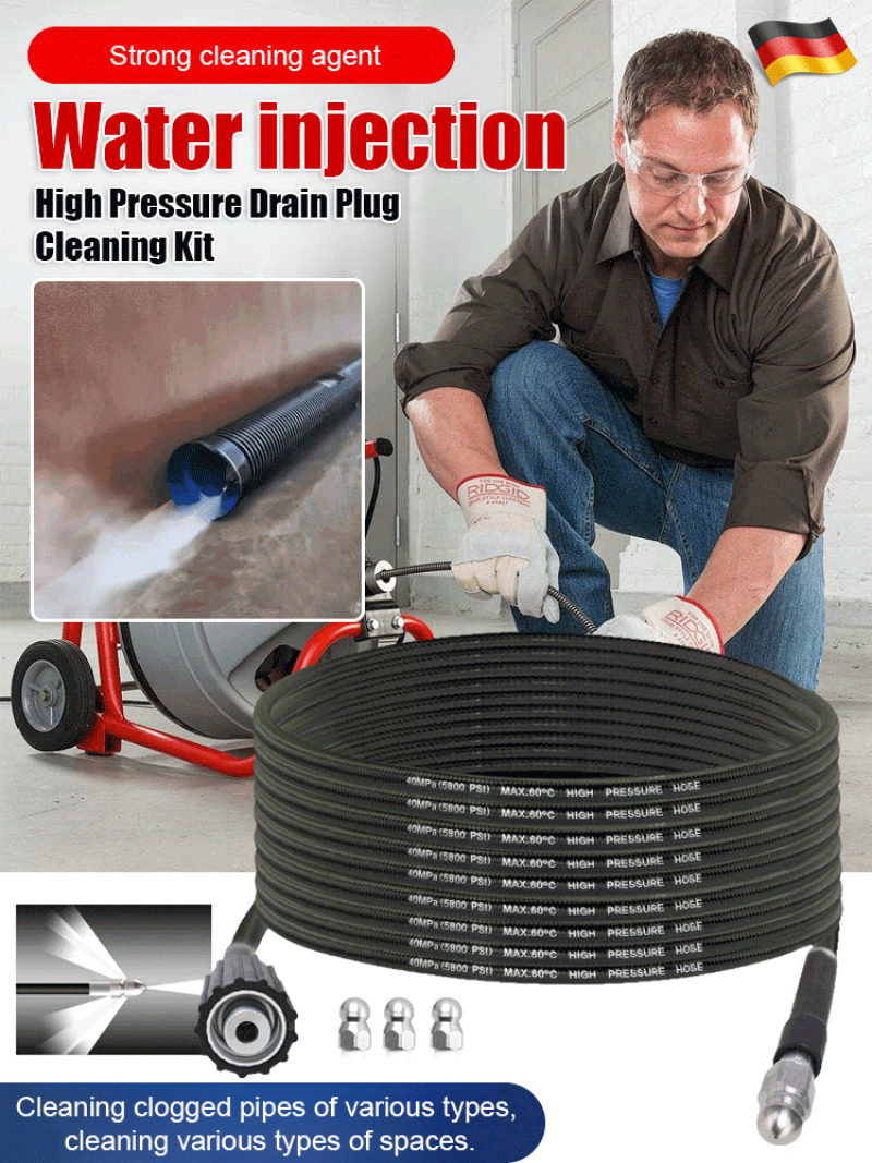 Commercial Kitchen Supplies - High Pressure Washer Drain Unclogging Tool