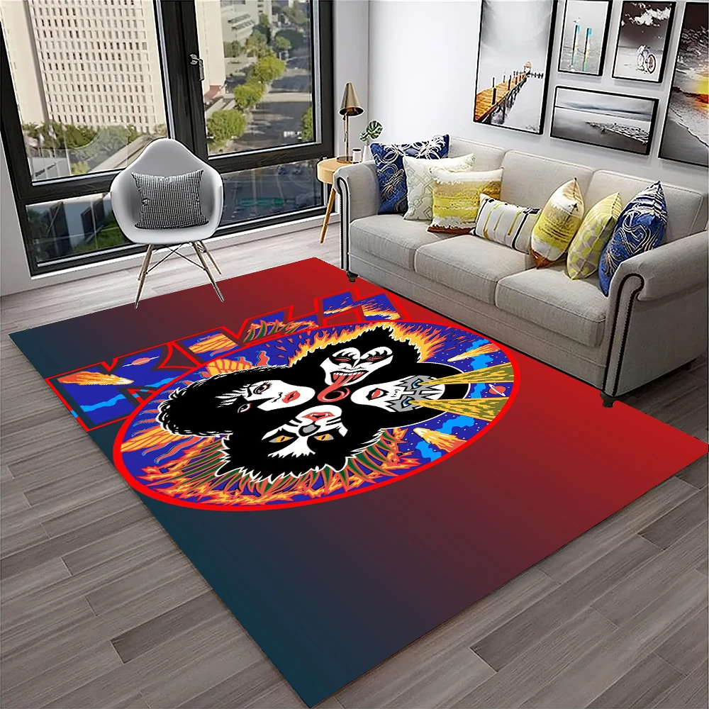 Commercial Kitchen Floor - Retro KISS Rock Band Carpet Rug