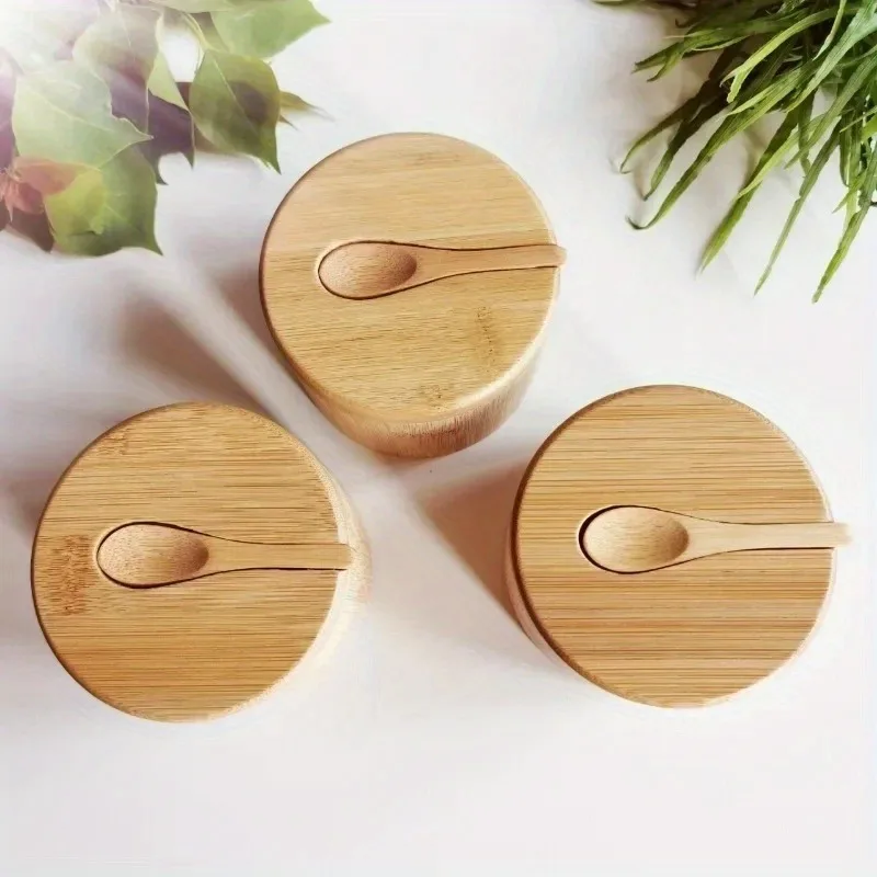 Commercial Kitchen Organization - Bamboo Salt And Pepper Seasoning Jars