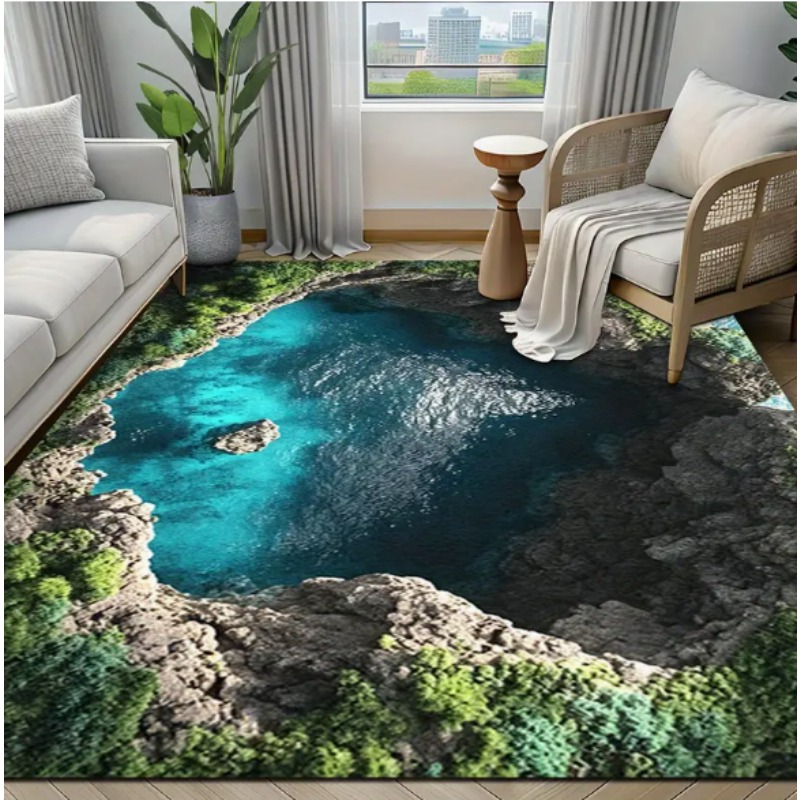Commercial Kitchen Floor - 3D Visual Illusion Ocean Scenery Floor