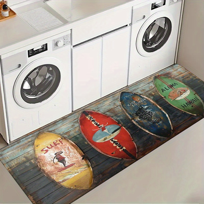 Commercial Kitchen Floor - Surfboard Pattern Kitchen Hallway Runner Carpet