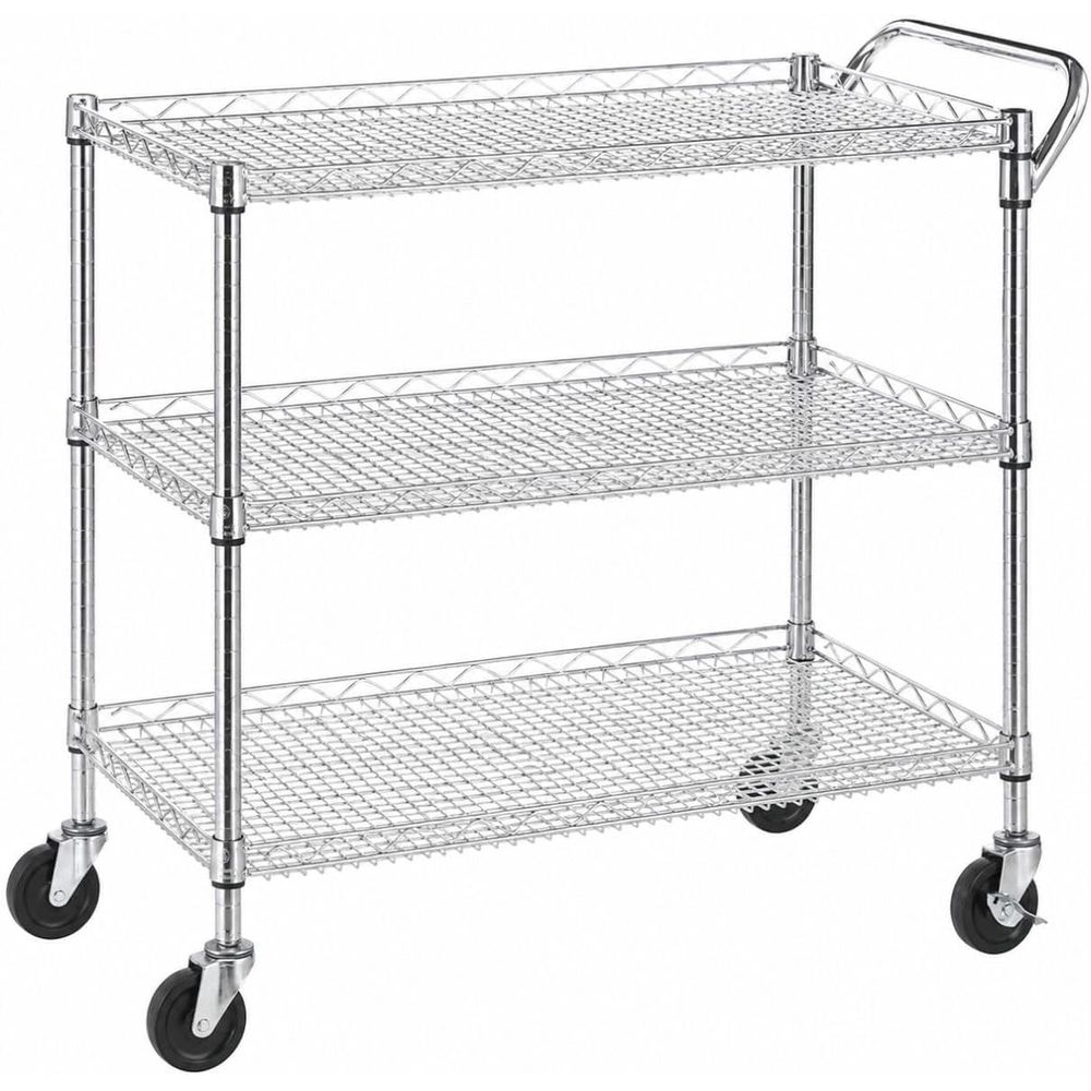 Commercial Kitchen On Wheels - Heavy Duty 3 Tier Rolling Utility