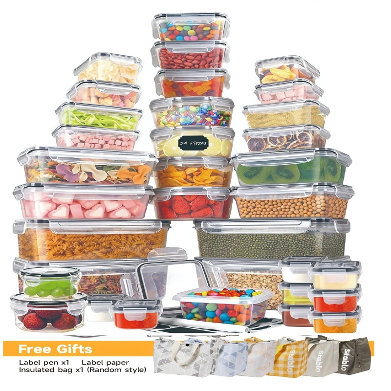 Commercial Kitchen Organization - 48PCS BPA-Free Food Storage Set –