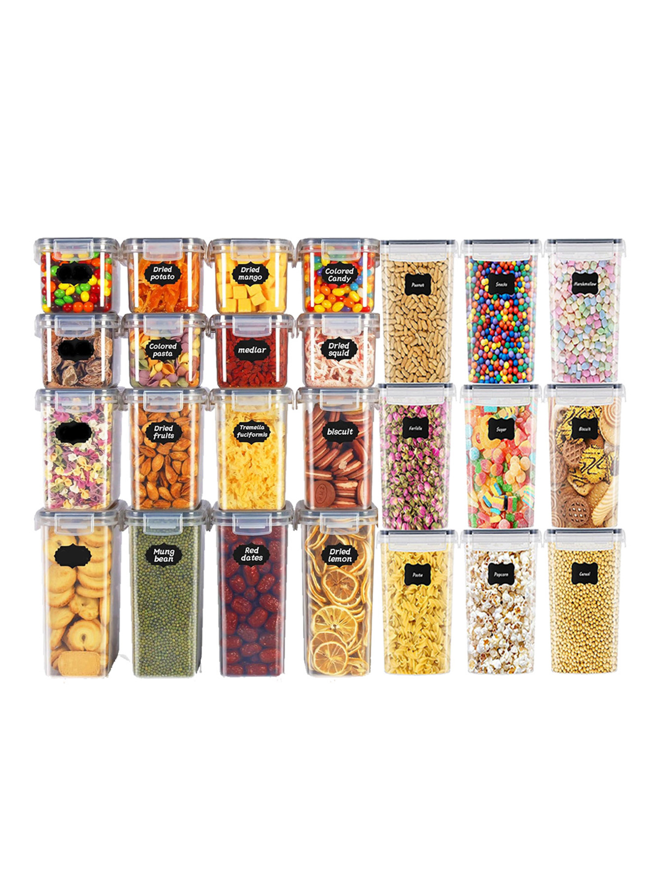 Commercial Kitchen Organization - 48pcs, Sealed Food Storage Containers with