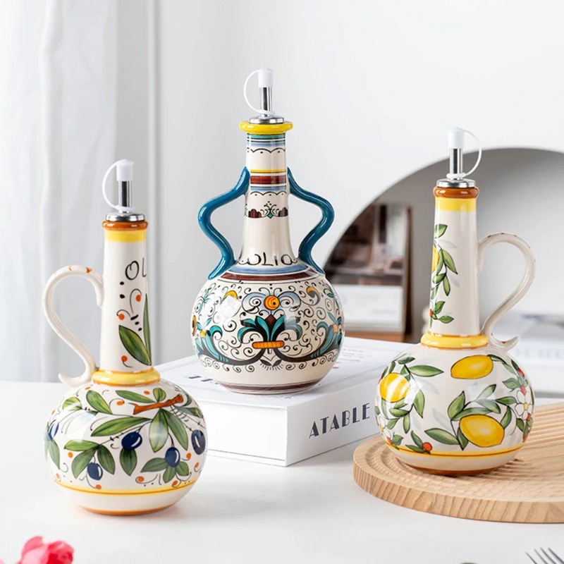 Commercial Kitchen Items - Ceramic Oil Bottle Soy Sauce Bottle