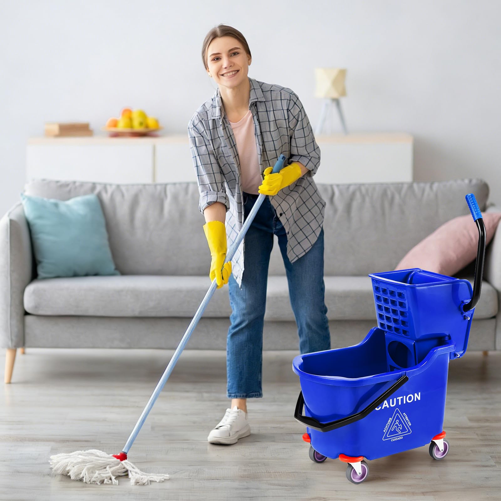 Commercial Mop Bucket with Sid - Commercial Kitchen On Wheels review and price