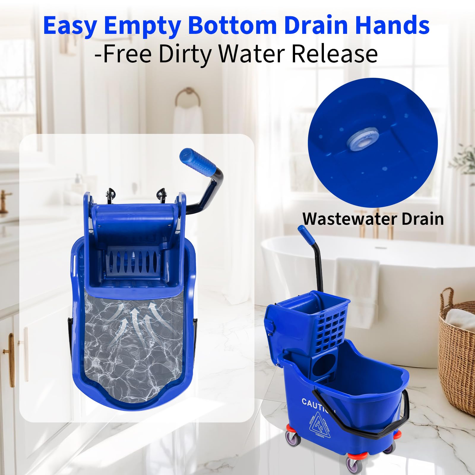 Commercial Mop Bucket with Sid - Commercial Kitchen On Wheels review and price