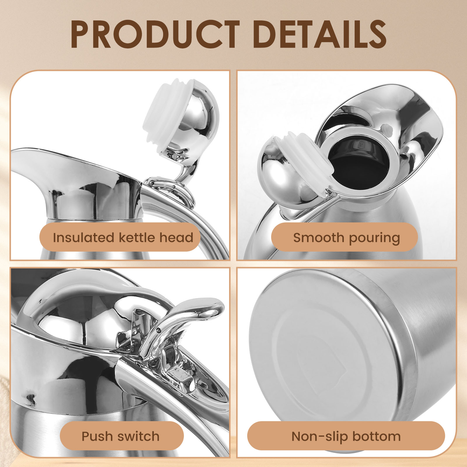 Kitchen Thermal Kettle 2000ml  - Commercial Kitchen Kettle review and price
