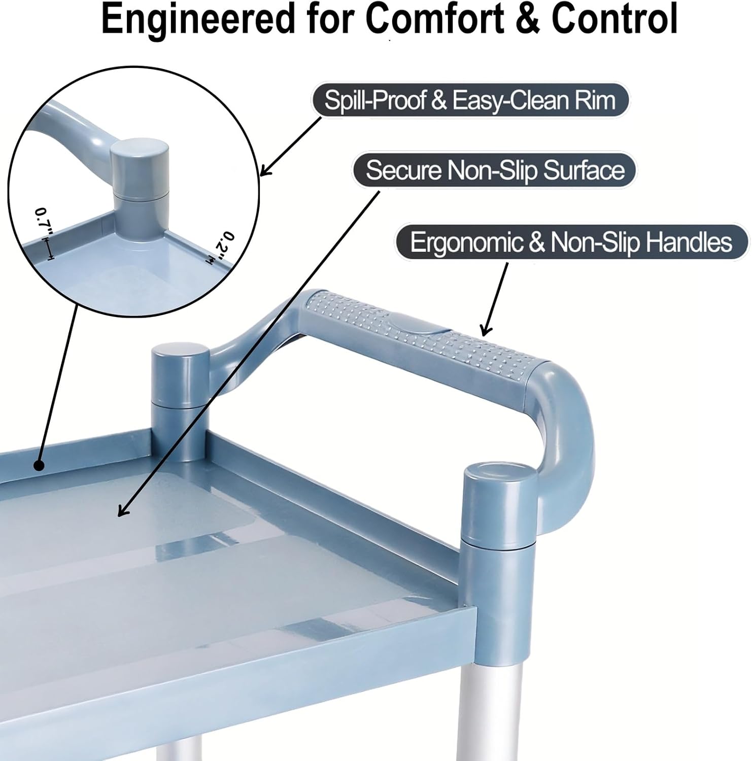 3 Tier Rolling Utility Cart On - Commercial Kitchen On Wheels review and price
