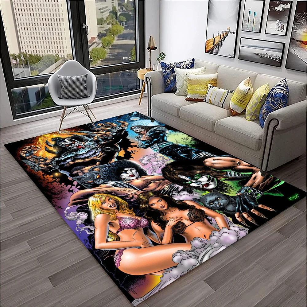 Retro KISS Rock Band Carpet Ru - Commercial Kitchen Floor review and price