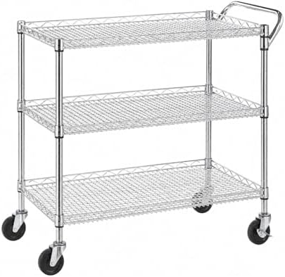 Heavy Duty 3 Tier Rolling Util - Commercial Kitchen On Wheels review and price