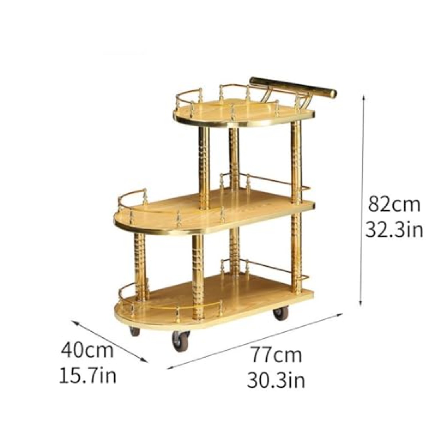 3-Tier Bar Cart, Restaurant Ut - Commercial Kitchen On Wheels review and price