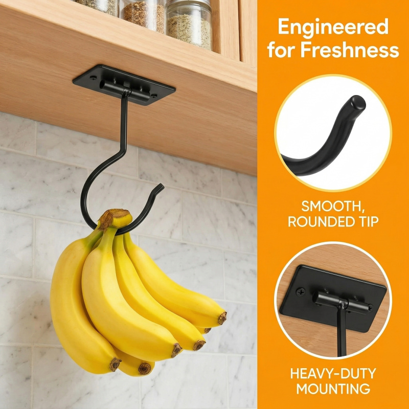 Black Metal Self-Adhesive Bana - Commercial Kitchen Organization review and price